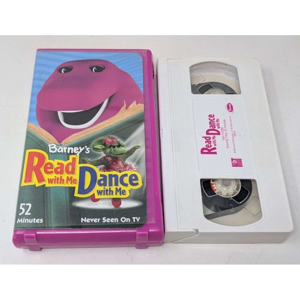 Barneys Read With Me Dance With Me Rare OOP VHS Tape Never Seen On TV Movie Film